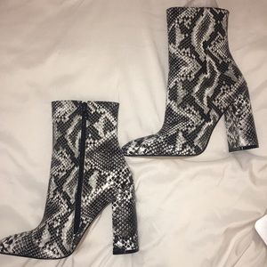 Snake Skin Booties
